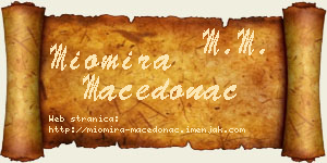 Miomira Macedonac vizit kartica